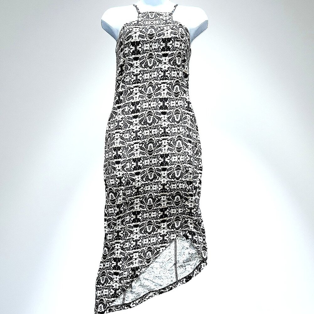 NWOT Y2K STUNNING Jersey asymmetrical stretchable midi Vintage Dress by EXPRESS